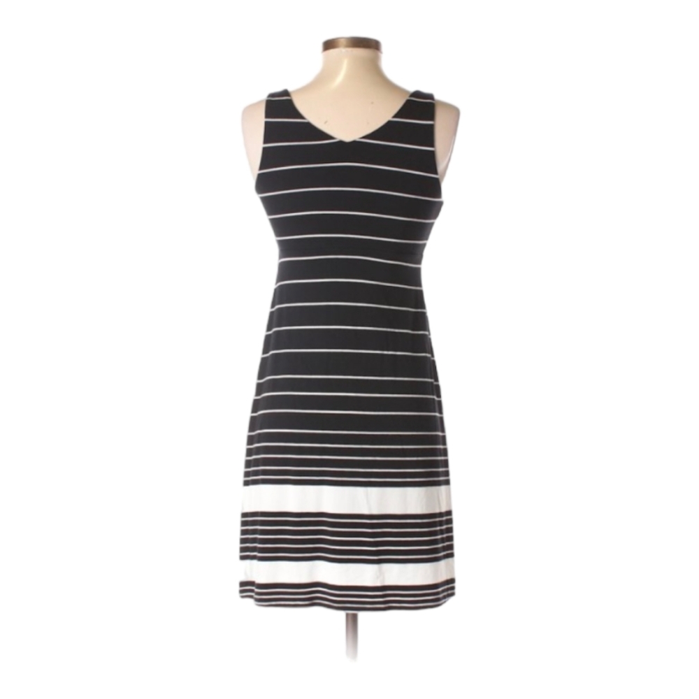 NWOT Athleta Black & White Striped Casual Dress Size S